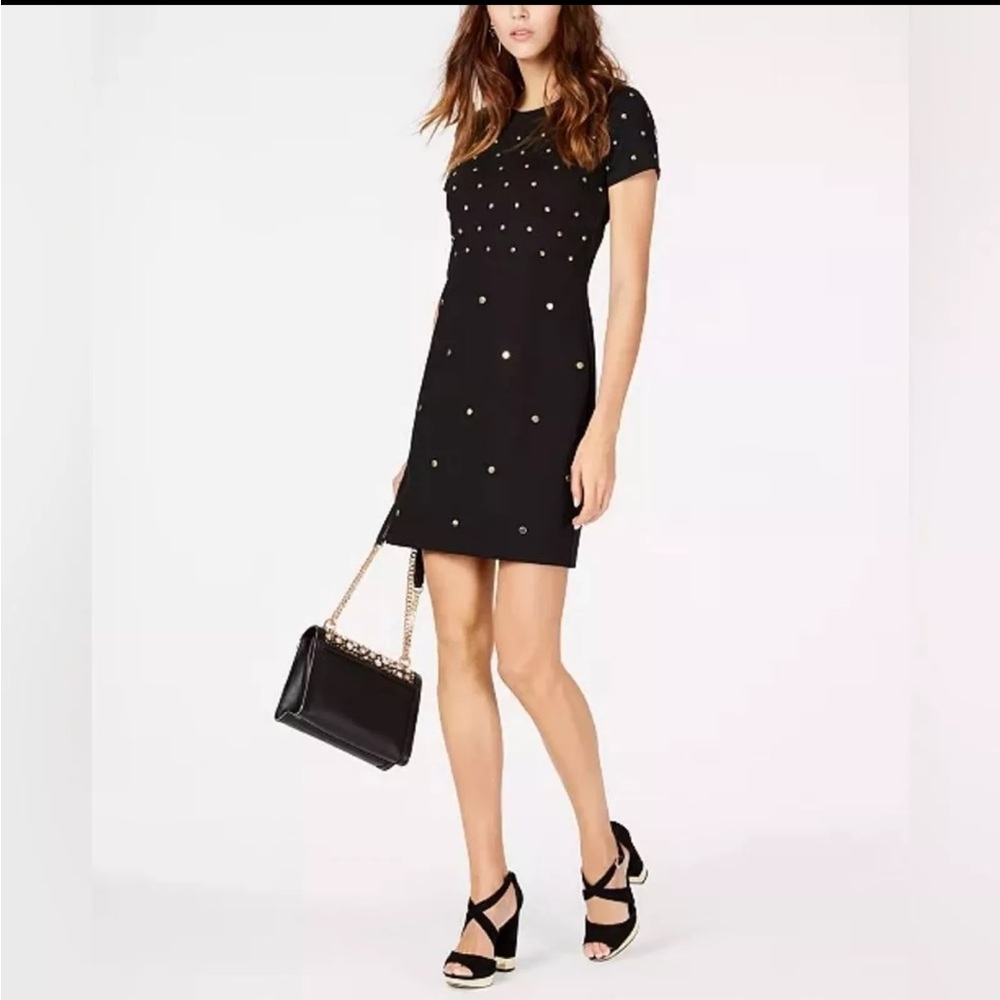 New Michael Kors Studded Black Dress XS